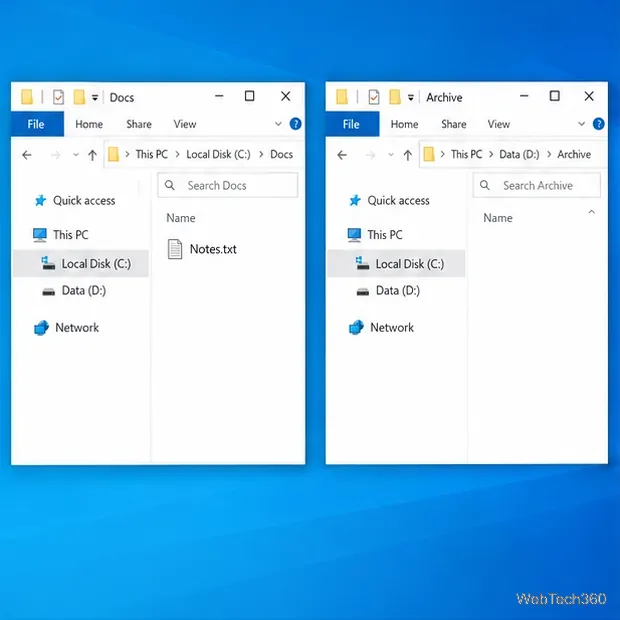 So verschieben Sie Dateien per Drag & Drop zwischen Laufwerken unter Windows 10