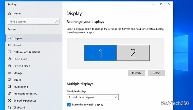 Windows 10でシステムトレイをセカンダリディスプレイに移動する方法