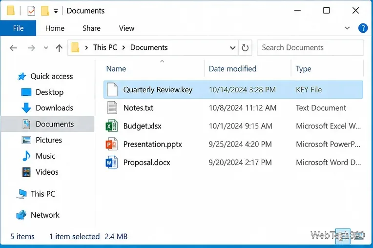 Windows 10で.keyファイルを開いてPowerPointに変換する方法