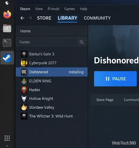 LinuxでSteamライブラリからDishonoredをインストールする