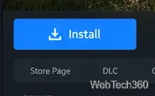 O botão Instalar está visível na página da Biblioteca Steam de Squad.