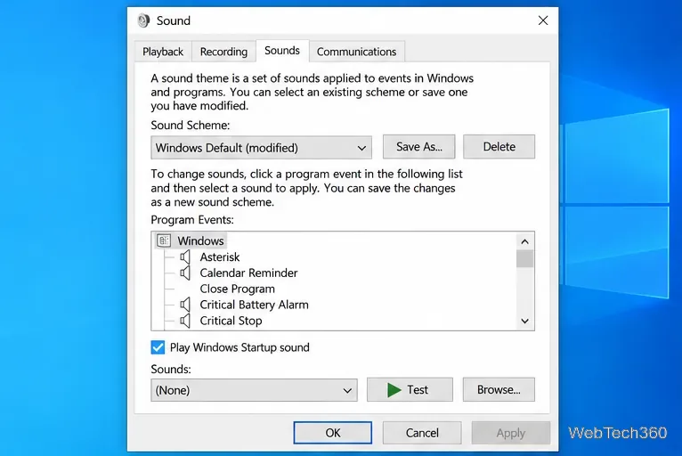 วิธีเล่นเสียงเริ่มต้นและปิดเครื่องบน Windows 10