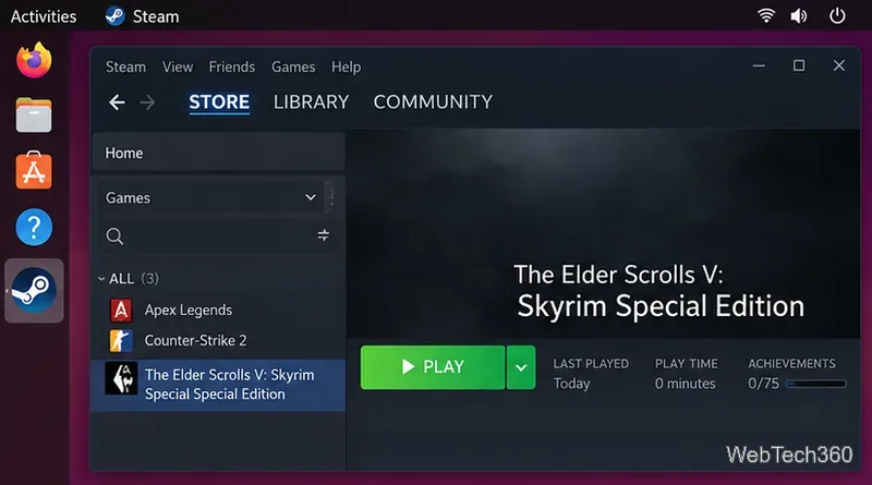 LinuxでThe Elder Scrolls V: Skyrim Special Editionをプレイする方法