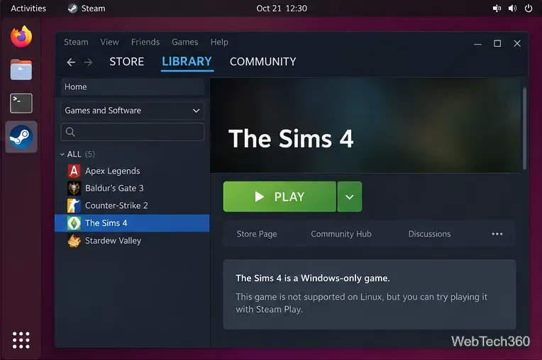 SteamとProtonを使ってLinuxでザ・シムズ4をプレイする方法