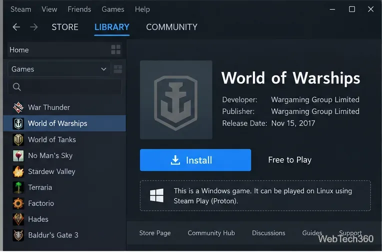 Come giocare a World of Warships su Linux con Steam Proton