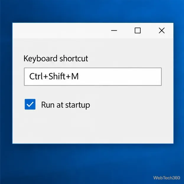 В окне настроек режима сна отображается комбинация клавиш Ctrl+Shift+M и опция «Запускать при запуске системы».
