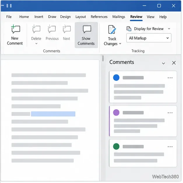 Как удалить комментарии в Word (или скрыть их во время работы)