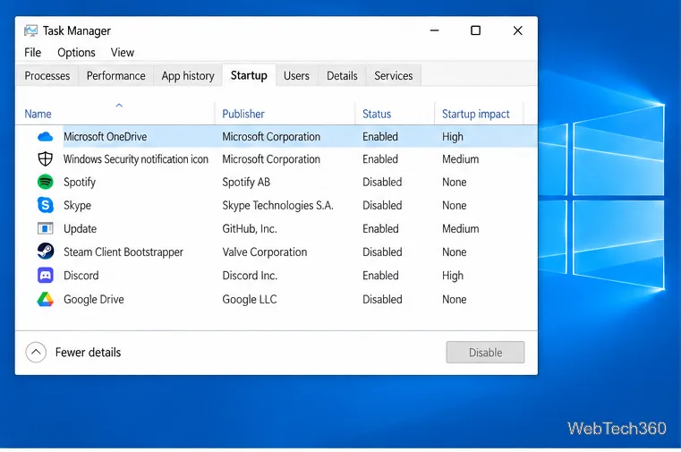 如何在 Windows 10 的工作管理員中刪除已失效的啟動項
