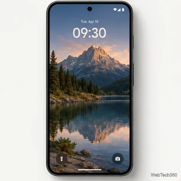 Экран блокировки Android с уменьшенными однострочными часами после изменения их размера