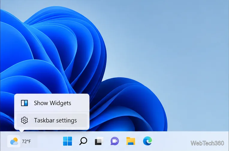 Comment supprimer l'icône Météo de la barre des tâches sous Windows 11 ou 10 ?