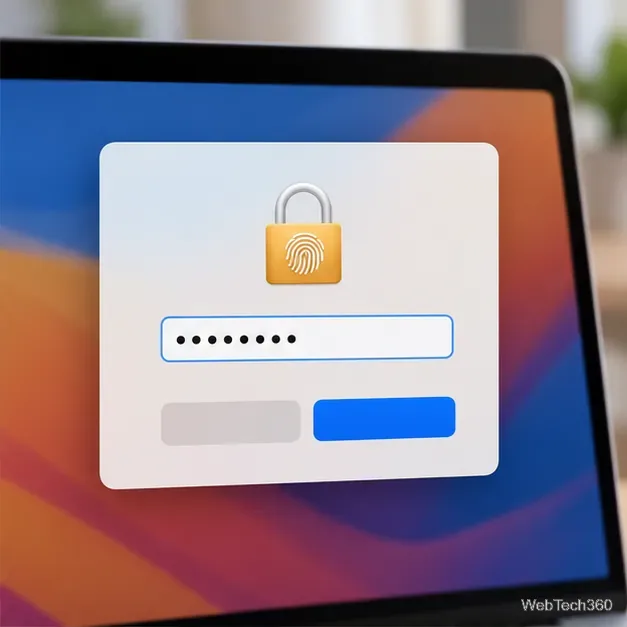Una finestra di dialogo di autenticazione di macOS che richiede la password dell'account prima della registrazione di Touch ID.