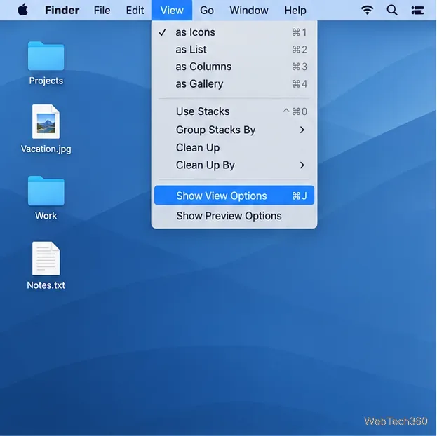 Comment redimensionner les icônes du bureau sous macOS