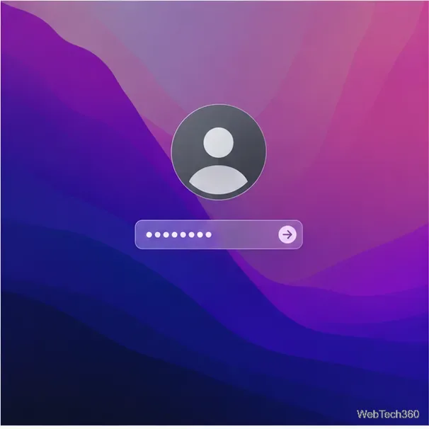 Tela de login do Mac após uma reinicialização normal, pronta para o usuário fazer login e testar novamente um aplicativo.