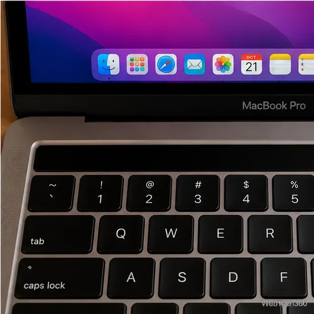 Un clavier de MacBook Pro avec la Touch Bar éteinte, illustrant une barre qui ne répond pas.