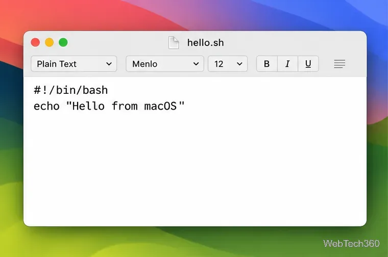 Cómo ejecutar un script de shell (.sh) en macOS