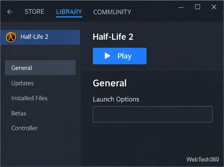 Il campo Opzioni di avvio di Steam risulta vuoto dopo aver rimosso -safe.