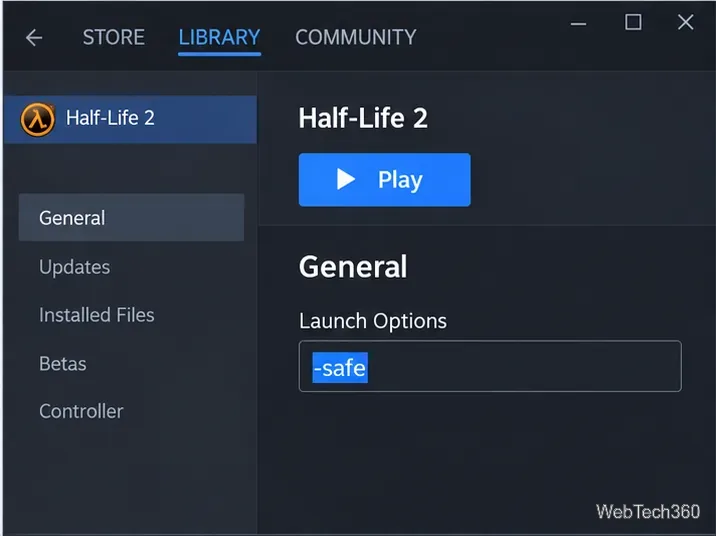L'opzione di avvio sicuro selezionata nelle proprietà di Steam può essere rimossa.