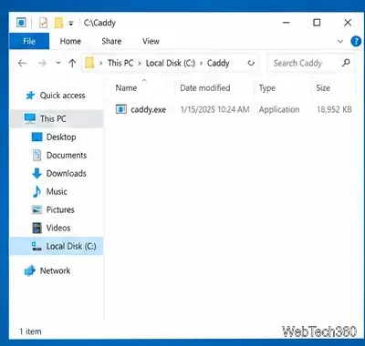 Como executar o Caddy como um servidor web no Windows Server
