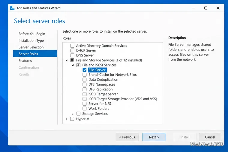 Windows Serverda bir dosya sunucusu nasıl kurulur