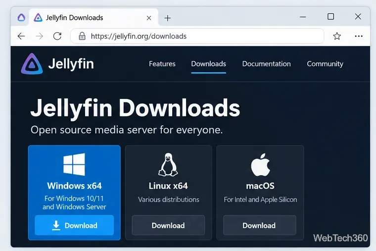 Como configurar um servidor Jellyfin no Windows Server