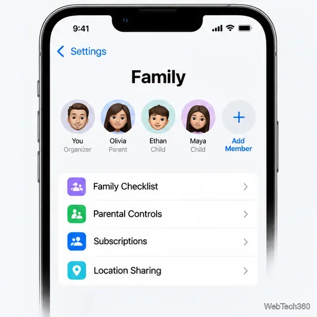 Как поделиться хранилищем iCloud с членами семьи