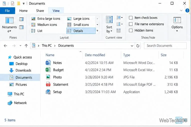 Como exibir as extensões de arquivo no Windows 10