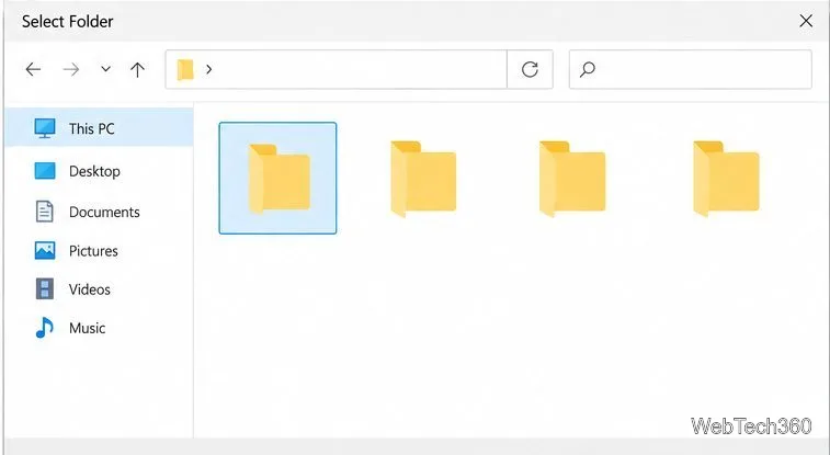 В программе выбора папок Windows выбрана еще одна папка для защиты.