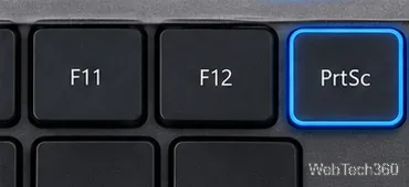 Gros plan sur le clavier d'un ordinateur portable, la touche Impr écran se trouvant immédiatement à droite de F12.