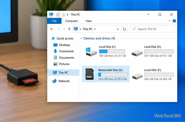 Como testar a velocidade de um cartão SD no Windows 10