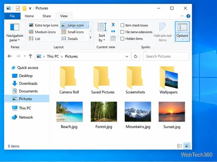 Как отключить отображение миниатюр папок в Windows 10