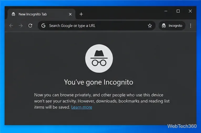หน้าต่างโหมดไม่ระบุตัวตนของ Google Chrome เปิดขึ้นหลังจากเปิด Chrome ด้วยสวิตช์ดังกล่าว