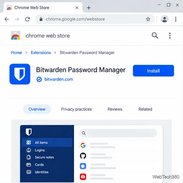 Cara menggunakan Bitwarden pada OS Chrome