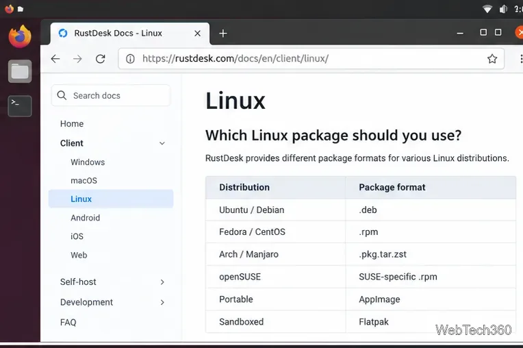 Come usare RustDesk su Linux: installazione, connessione e controllo di un PC remoto