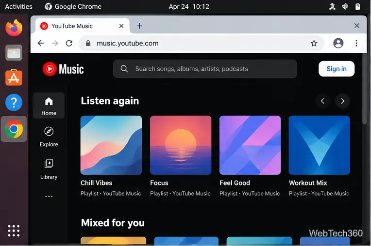 Cómo usar YouTube Music en el escritorio Linux