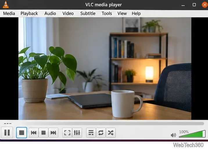 VLC Media Player zeigt Live-Webcam-Ansicht unter Linux an
