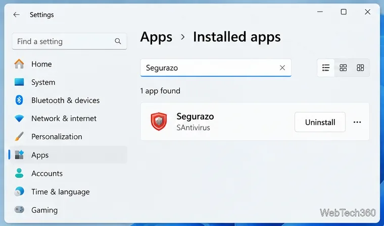 Segurazoはウイルスですか？Segurazoアンチウイルスを安全にアンインストールする方法