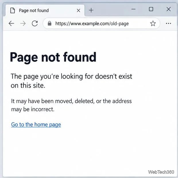 O pagină negăsită este un motiv pentru a investiga exact acea cale, apoi pentru a căuta pe site un înlocuitor oficial.
