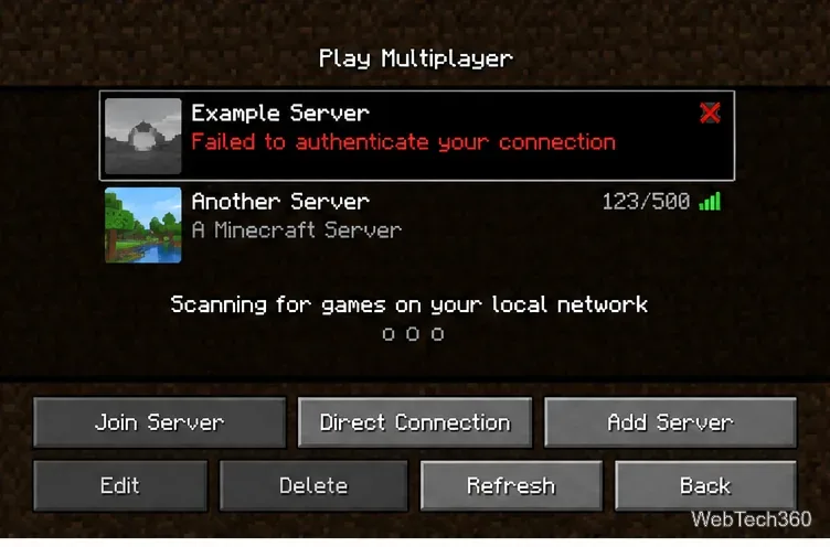 Minecraft “Failed to Authenticate Your Connection”: How to Fix It