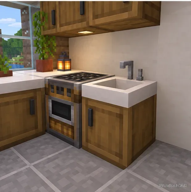 Minecraft Sink: Panduan langkah demi langkah untuk membina sinki yang berfungsi