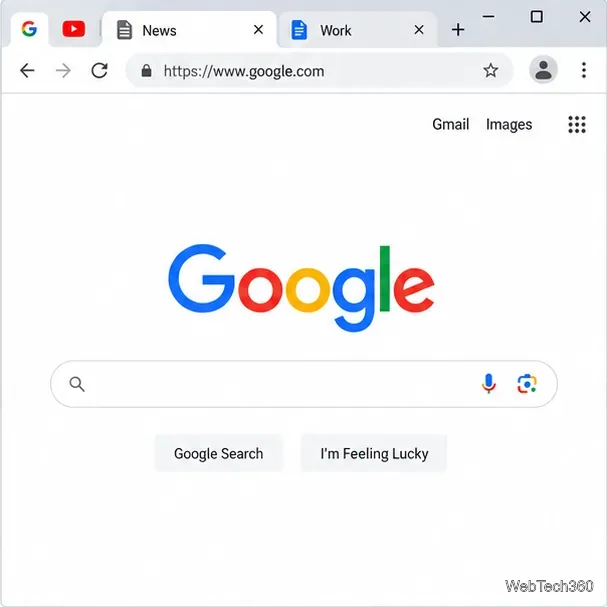 Chromeのタブストリップには、通常のタブの左側に2つのコンパクトな固定サイトアイコンが表示されます。