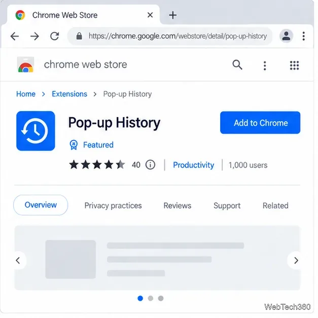Chromeのポップアップ履歴：最近閲覧したページを素早く開く