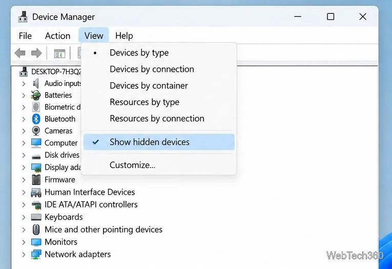 Remove Hidden (Ghosted) Devices in Windows 10 and 11