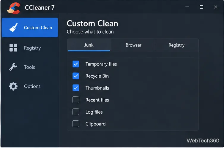 Rulați CCleaner înainte de a închide Windows