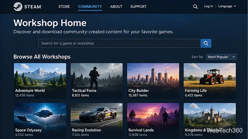 Steamワークショップとは何か、そしてアクセス方法と使い方