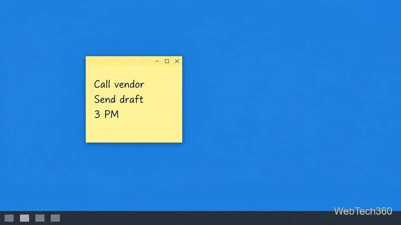 Windows用付箋：デスクトップに貼る黄色いメモ