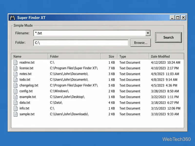 Super Finder XT: Ein schnelles, indexfreies Dateisuchtool für Windows