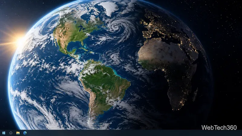 Trasforma il tuo desktop in uno sfondo a forma di globo terrestre con Desktop Earth