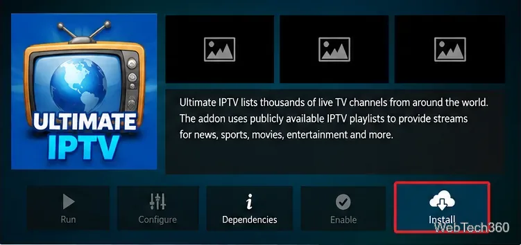 Kodi での Ultimate IPTV: インストール状況と簡単なレビュー