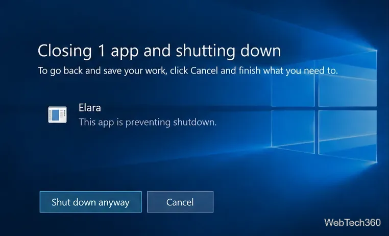 Что такое приложение Elara и почему оно препятствует завершению работы Windows 10?