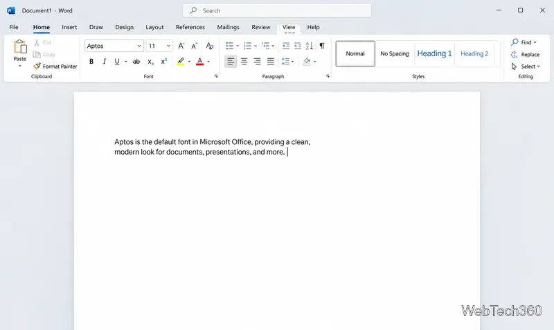 Qual é a fonte padrão do Microsoft Word?